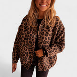 Roza - Moderni kaput s leopard printom