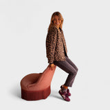 Roza - Moderni kaput s leopard printom