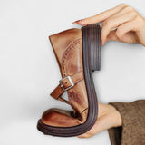 Isla - Elegantní kožené boty typu Mary Janes