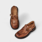 Isla - Elegantní kožené boty typu Mary Janes