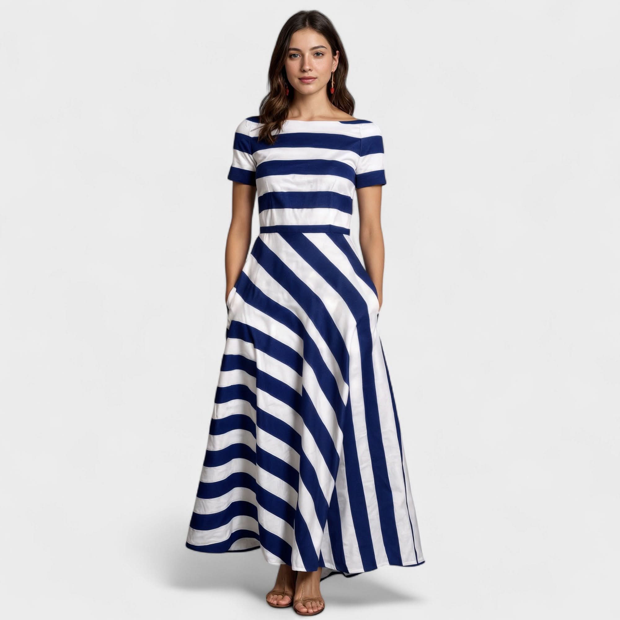 Marina – Pruhované letní šaty